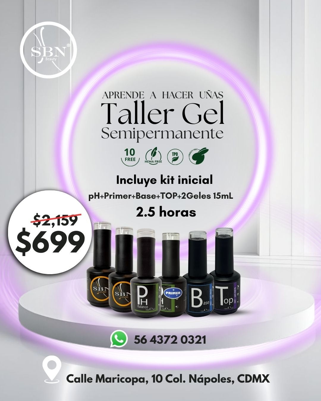 Taller Gel Semi 2.5 horas